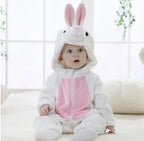 Baby Onesie Soft Cotton-Poly Blend Hooded Front Zipper
