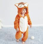 Baby Onesie Soft Cotton-Poly Blend Hooded Front Zipper