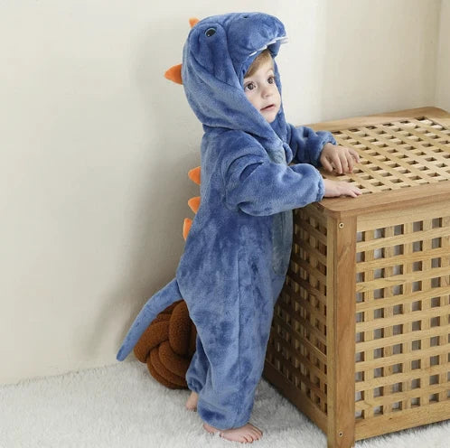 Baby Onesie Soft Cotton-Poly Blend Hooded Front Zipper