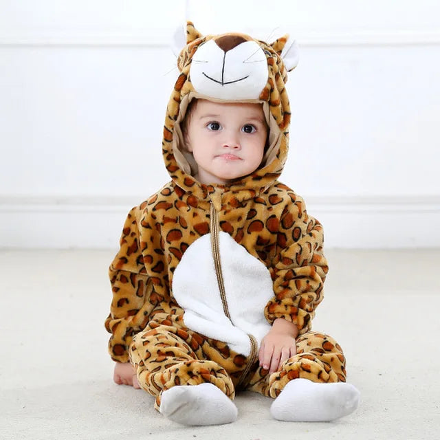 Baby Onesie Soft Cotton-Poly Blend Hooded Front Zipper