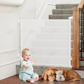 Baby & Pet Gate Retractable One-Handed 55 In