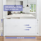 Baby & Pet Gate Retractable One-Handed 55 In