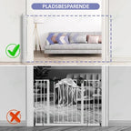 Baby & Pet Gate Retractable One-Handed 55 In