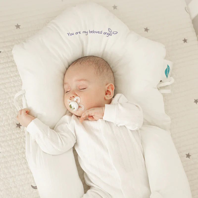 Baby Pillow Ergonomic Head & Neck Support Breathable Cotton Cover