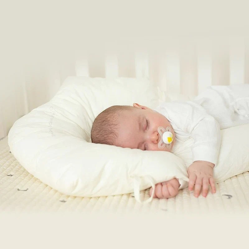 Baby Pillow Ergonomic Head & Neck Support Breathable Cotton Cover