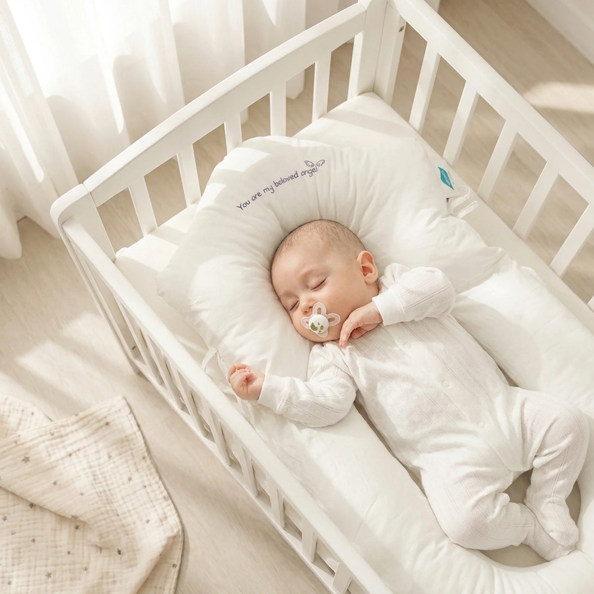 Baby Pillow Ergonomic Head & Neck Support Cotton Cover