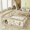 Baby Playpen Soft Padded Sides Foldable Animal Print