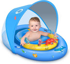 Baby Pool Float UPF 50 Canopy Dual-Chamber Stability