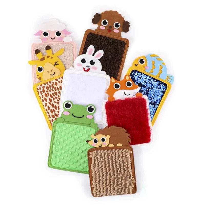 Baby Sensory Mats Animal Texture 8-Pack Machine Washable