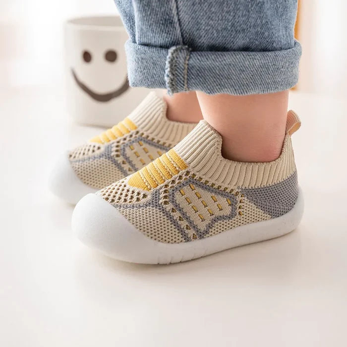 Baby Shoe Socks Non-Slip TPR Sole Breathable Cotton