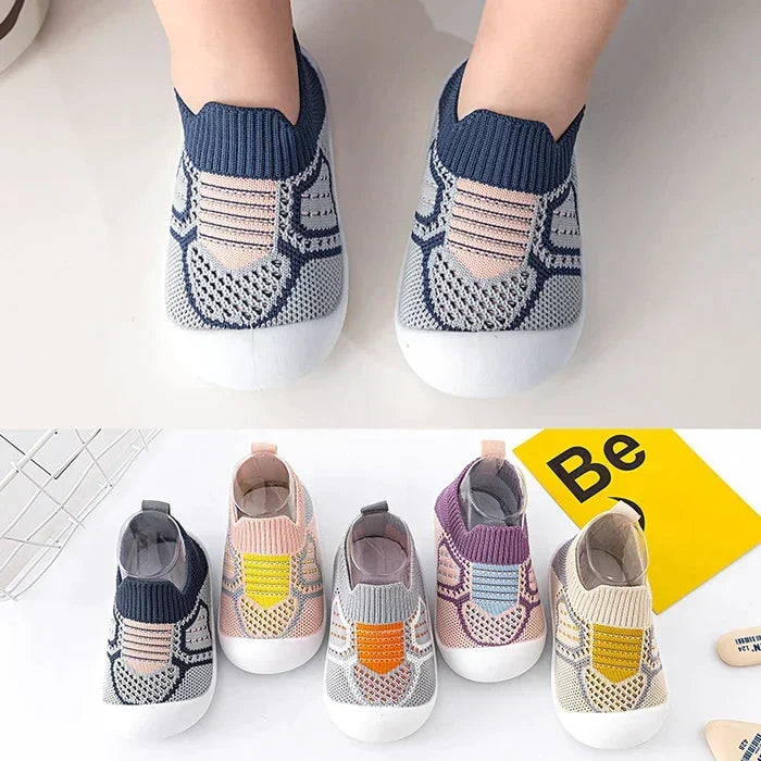Baby Shoe Socks Non-Slip TPR Sole Breathable Cotton