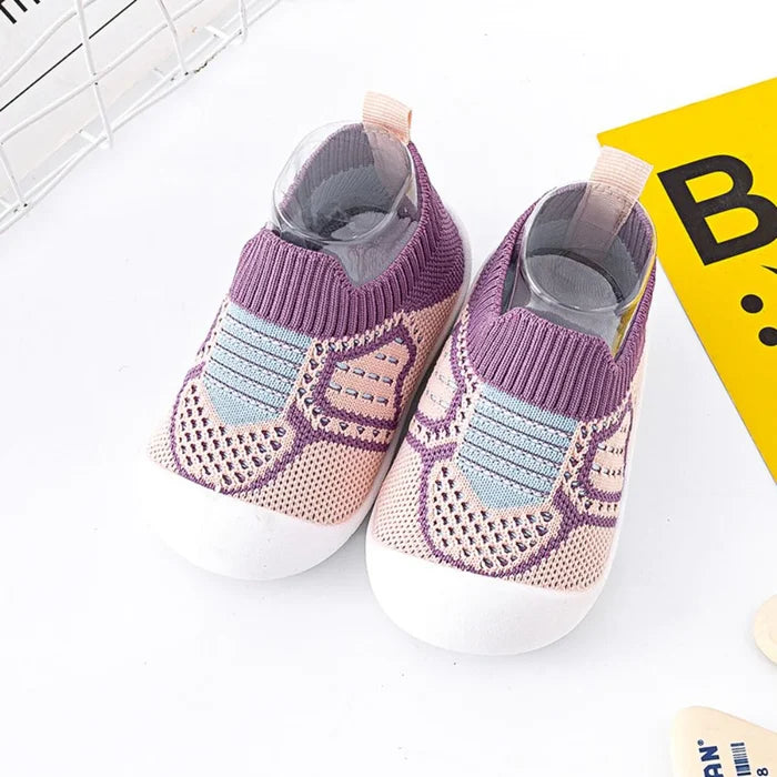 Baby Shoe Socks Non-Slip TPR Sole Breathable Cotton