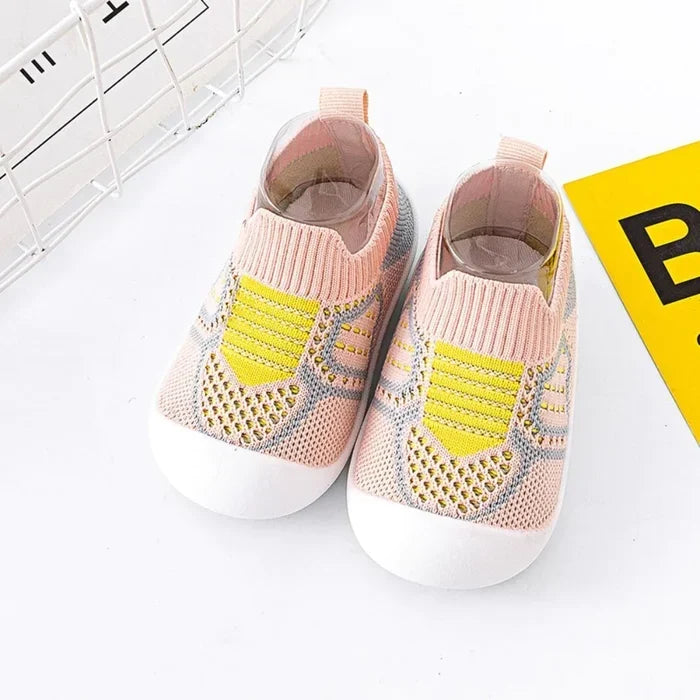 Baby Shoe Socks Non-Slip TPR Sole Breathable Cotton