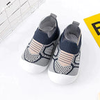 Baby Shoe Socks Non-Slip TPR Sole Breathable Cotton