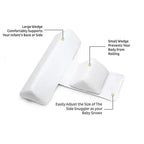 Baby Side-Sleep Positioning Pillow Memory Foam Adjustable Width
