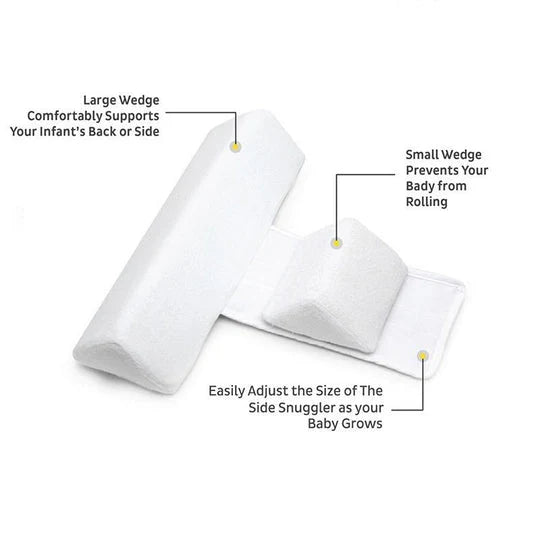 Baby Side-Sleep Positioning Pillow Memory Foam Adjustable Width