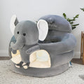 Baby Sitting Chair Plush Sturdy Backrest Washable Cover