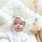 Baby Sleep Pillow Ergonomic Head Support Hypoallergenic Cotton Cover