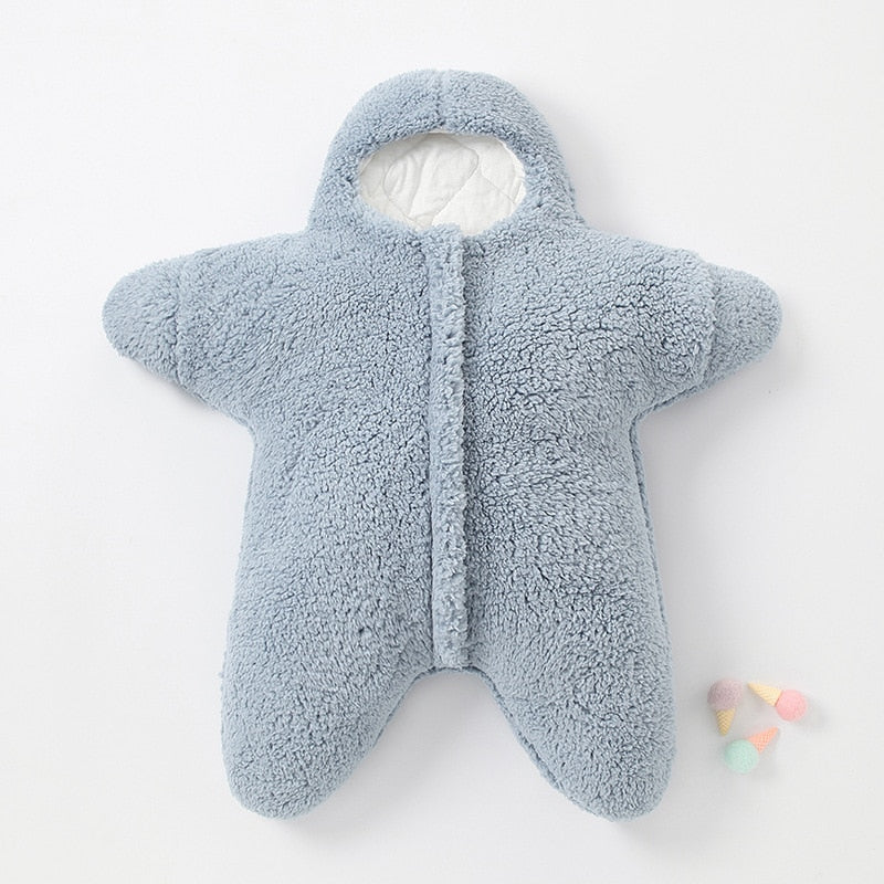 Baby Sleeping Bag Cashmere Exterior Cotton Lining Convertible Swaddle