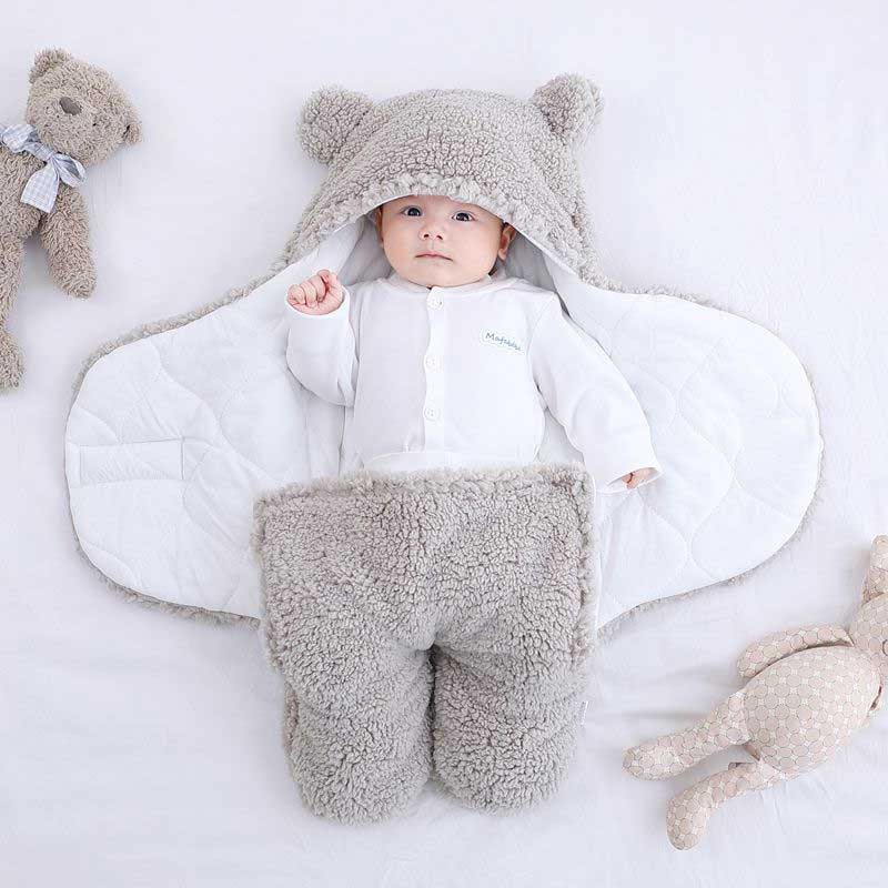 Baby Sleeping Bag Teddy Fleece Hypoallergenic 0-6 Months