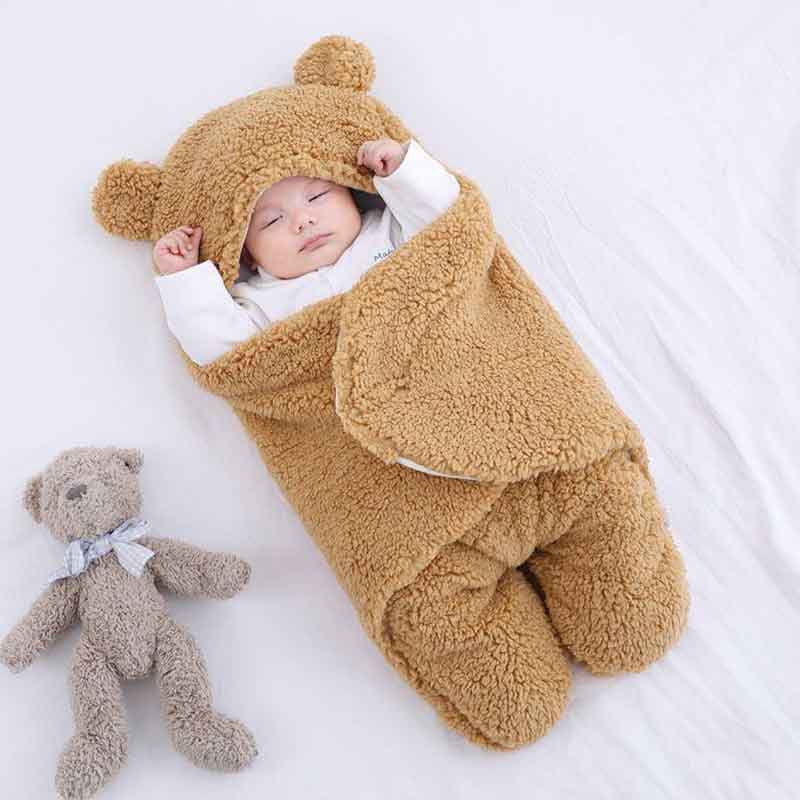 Baby Sleeping Bag Teddy Fleece Hypoallergenic 0-6 Months
