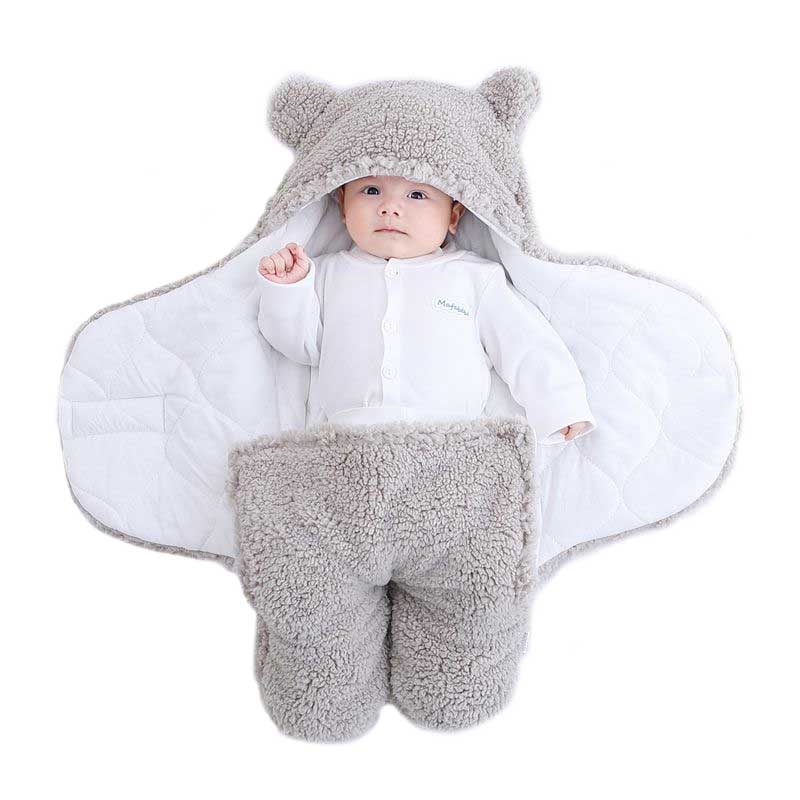 Baby Sleeping Bag Teddy Fleece Hypoallergenic 0-6 Months