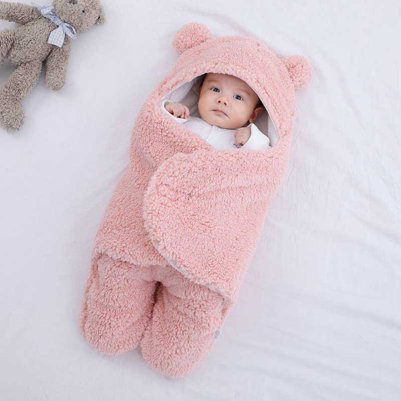 Baby Sleeping Bag Teddy Fleece Hypoallergenic 0-6 Months