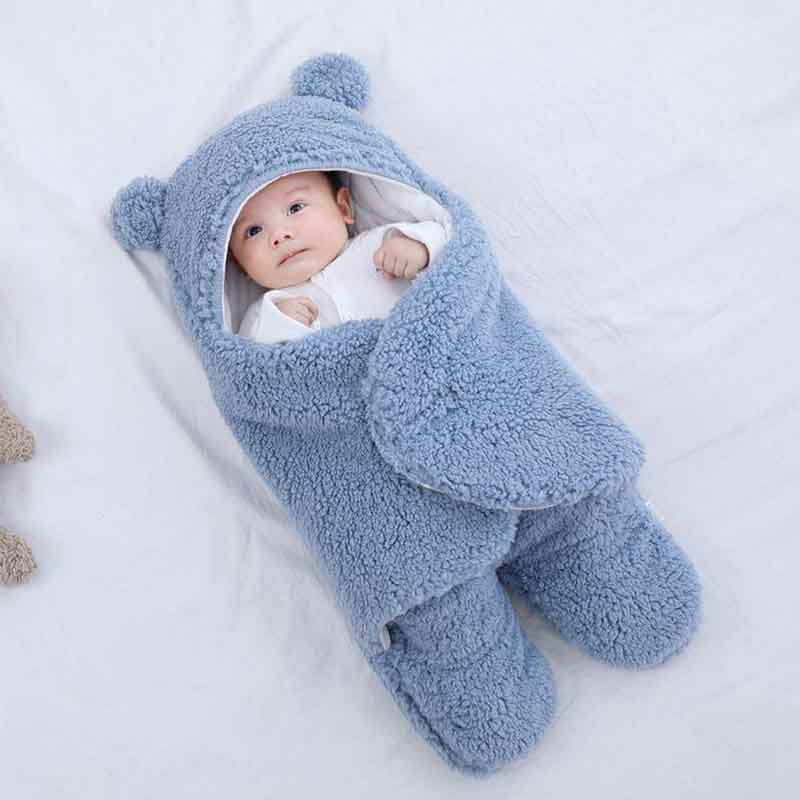 Baby Sleeping Bag Teddy Fleece Hypoallergenic 0-6 Months