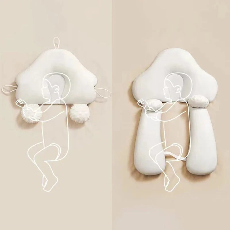 Baby Sleeping Pillow Adjustable Contoured Support Breathable Cover