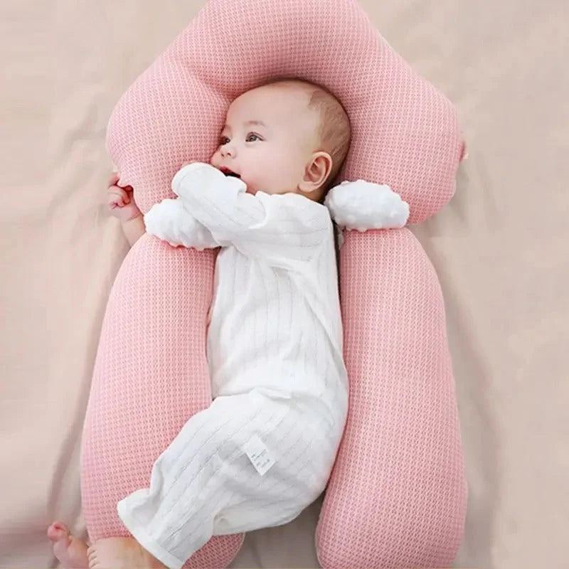 Baby Sleeping Pillow Adjustable Contoured Support Breathable Cover