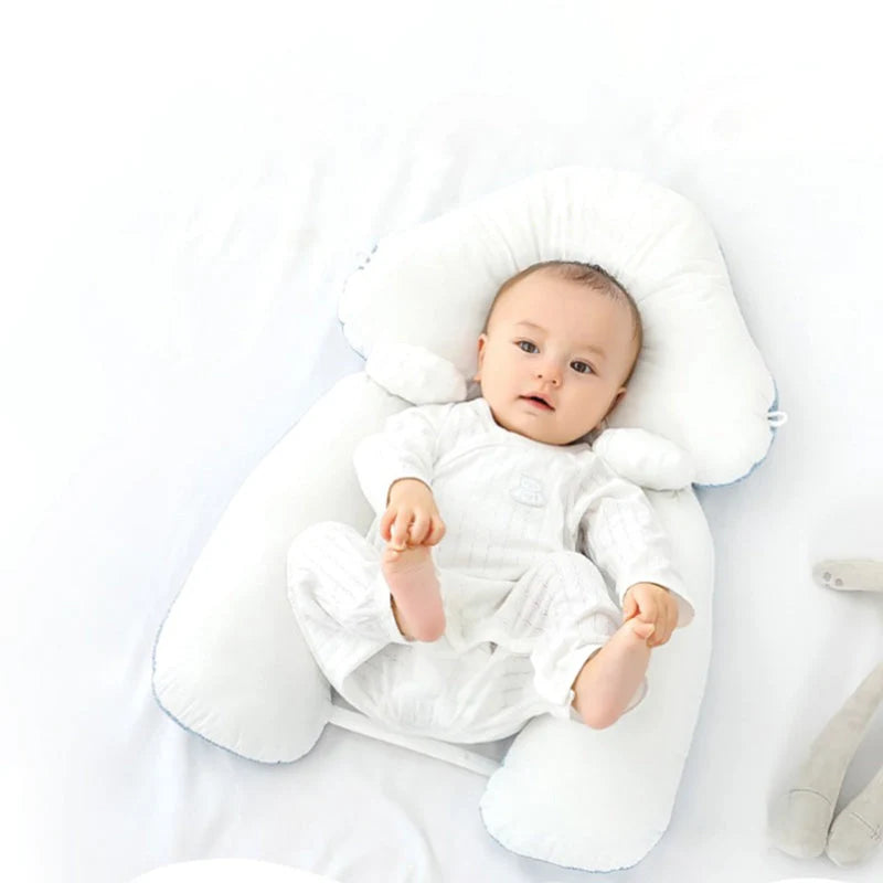 Baby Sleeping Pillow Adjustable Contoured Support Breathable Cover