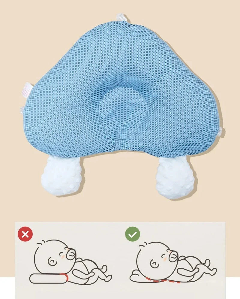 Baby Sleeping Pillow Adjustable Contoured Support Breathable Cover