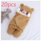Baby Sleeping Sack Sherpa Fleece & Quilted Cotton Swaddle Wings