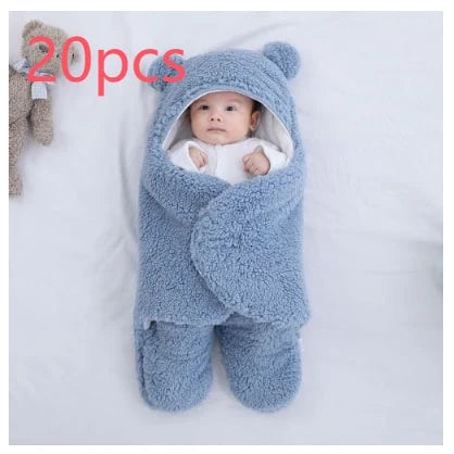 Baby Sleeping Sack Sherpa Fleece & Quilted Cotton Swaddle Wings