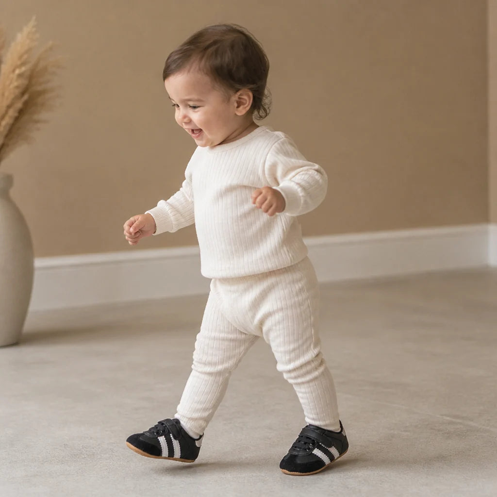 Baby Sneakers Soft Flexible Sole Hook-And-Loop Strap