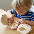 Baby Tooth Keepsake Box Solid Wood Individual Compartments