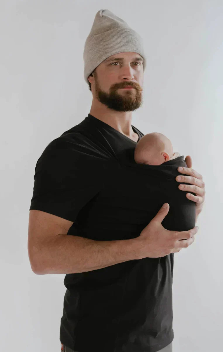 Babywearing Shirt Integrated Front Pocket Cotton Blend Discreet Nursing
