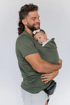 Babywearing Shirt Integrated Front Pocket Cotton Blend Discreet Nursing