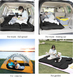 Back Seat Inflatable Mattress Built-In Pump & Flocked Top