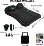 Back Seat Inflatable Mattress Built-In Pump & Flocked Top