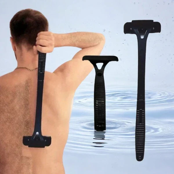 Back Shaver Extra-Long Handle Dual-Razor Stainless Steel Blades