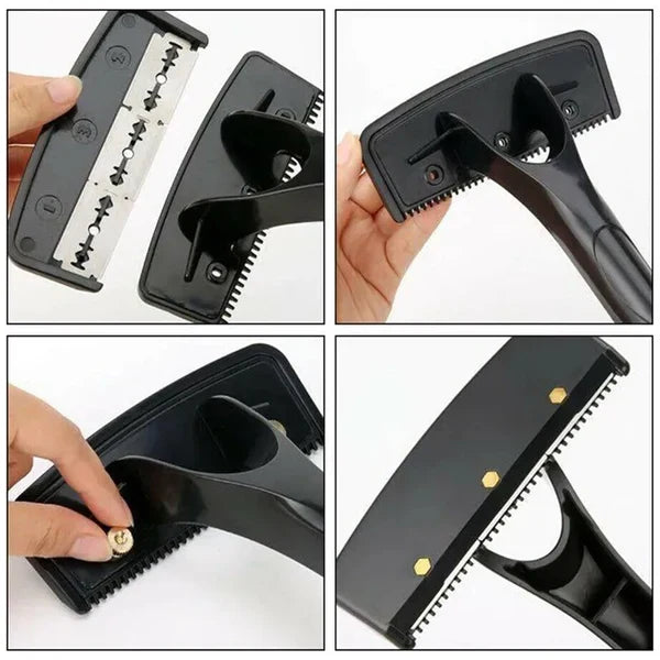 Back Shaver Extra-Long Handle Dual-Razor Stainless Steel Blades