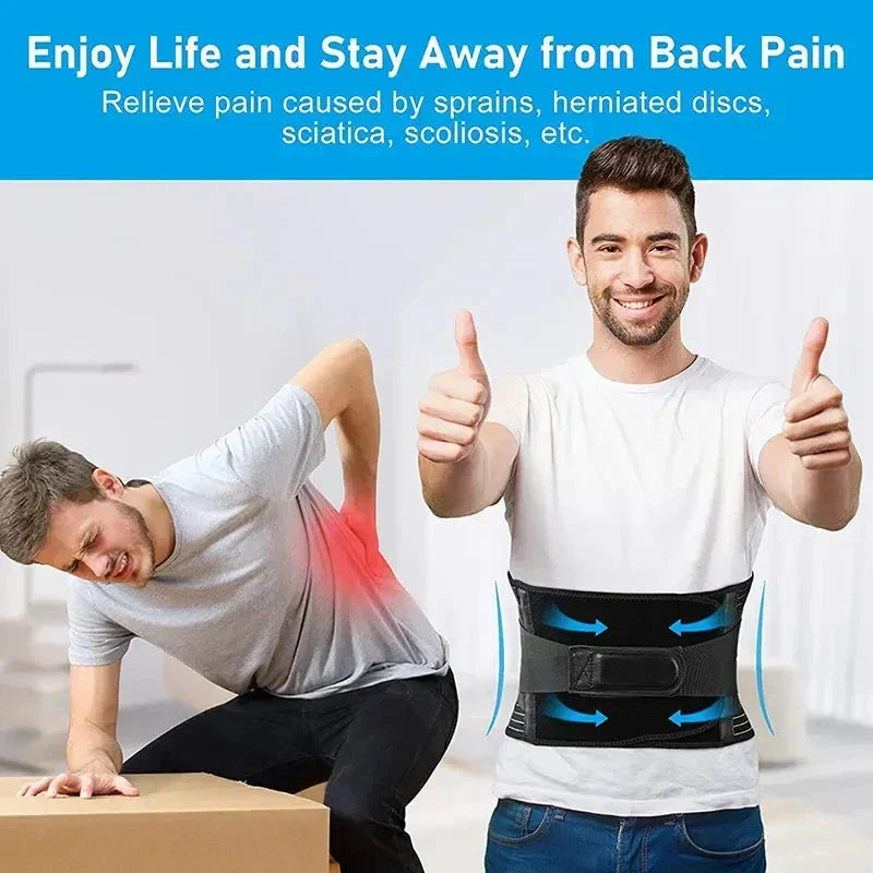 Back Support Belt 360-Degree Lumbar Support Adjustable Compression