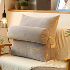 Back Support Cushion Ergonomic Wedge Breathable Cotton Side Pocket