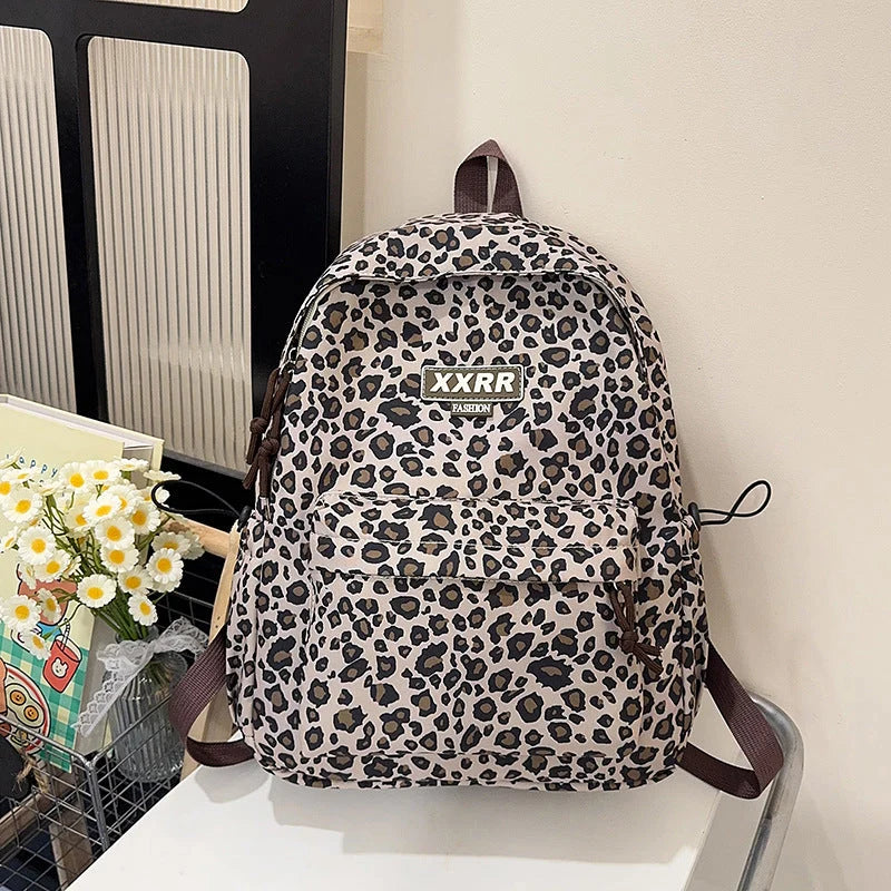 Backpack Animal Print Dual Compartments & Padded Straps
