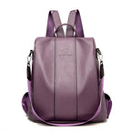 Backpack Anti-Theft Convertible PU Leather