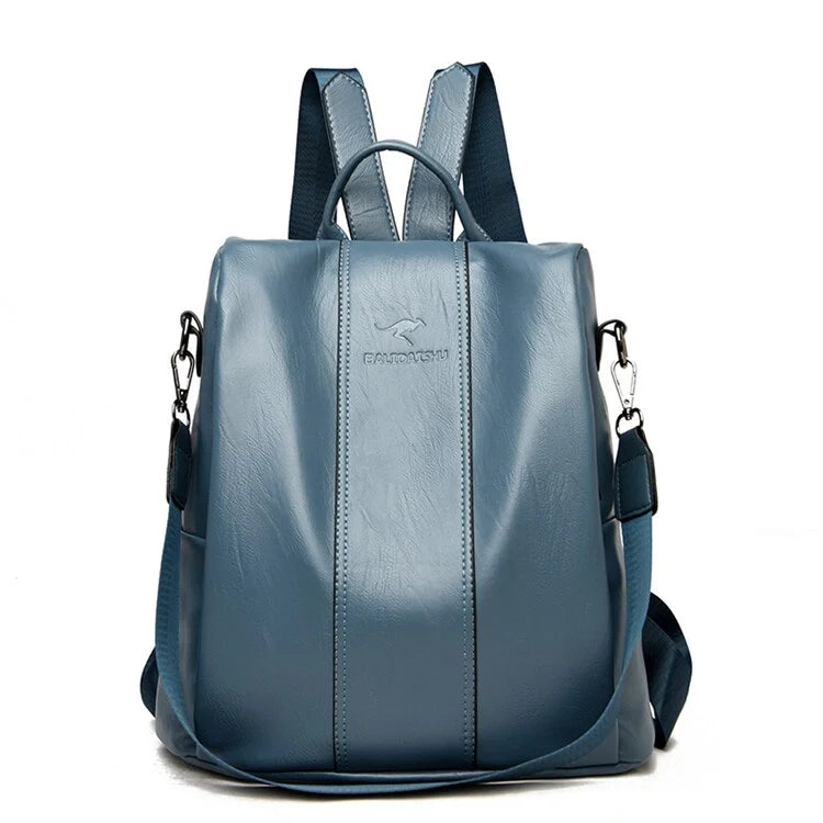 Backpack Anti-Theft Convertible PU Leather