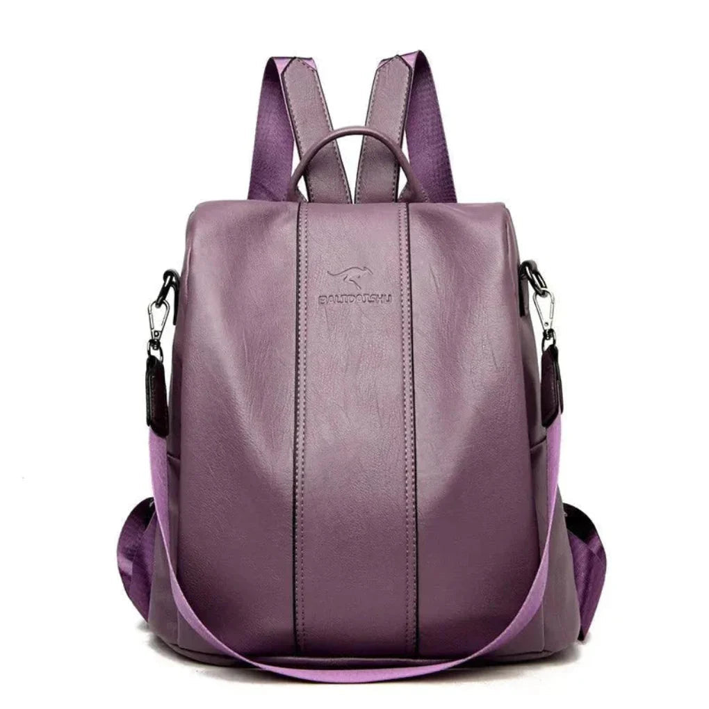 Backpack Anti-Theft Hidden Zipper PU Leather