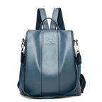 Backpack Anti-Theft Hidden Zipper PU Leather
