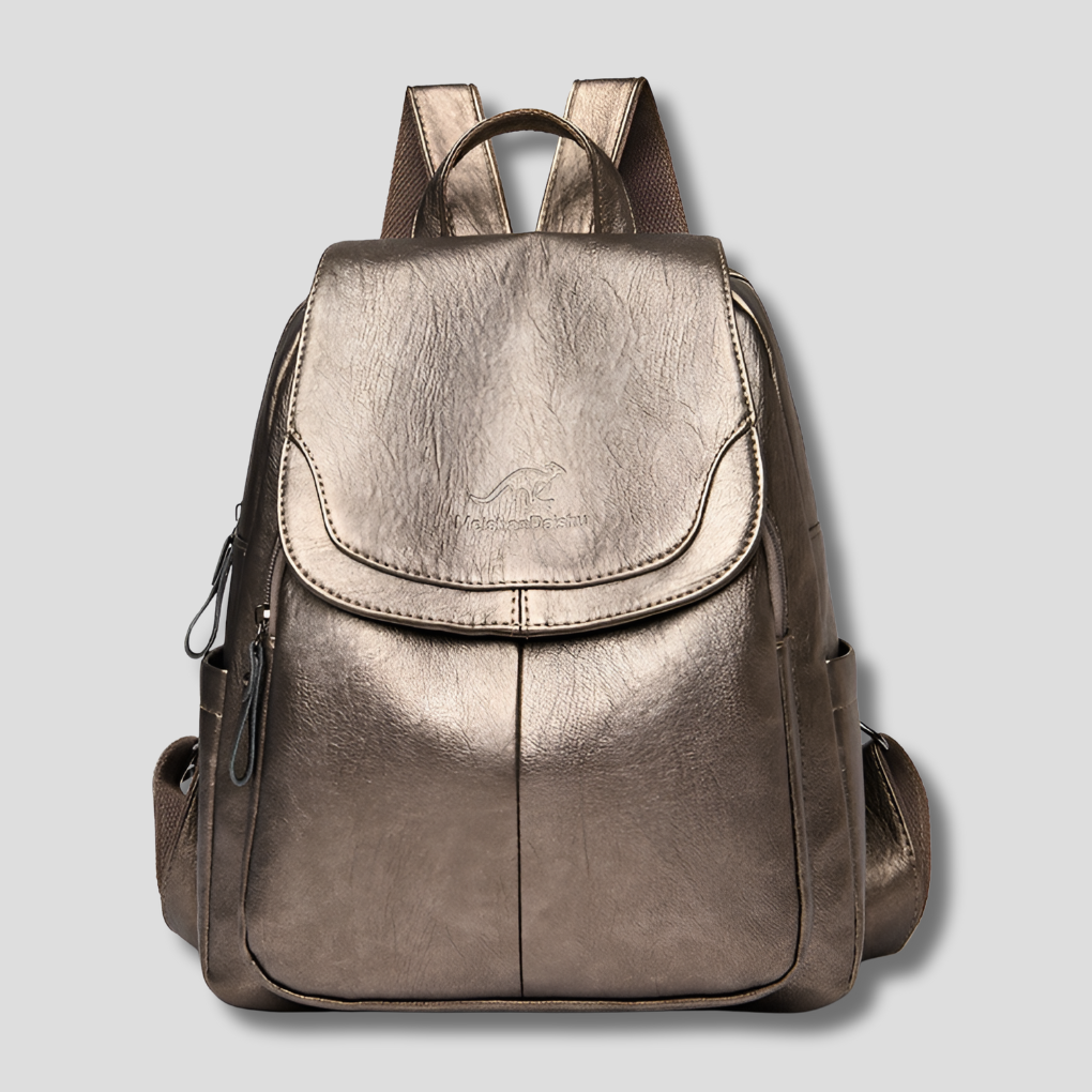 Backpack Anti-Theft Leather Concealed Zipper